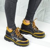 Ghete Dama din Piele Naturala,Ana,negre