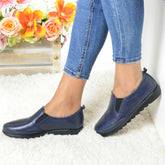 Pantofi Casual Dama din Piele Naturala,Norto,albastru