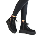Ghete Dama din Piele Naturala,Rodi,negre