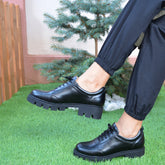 Pantofi Casual Dama din Piele Naturala,Simo,negrii