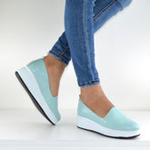 Pantofi Casual Dama din piele Naturala,Eliza,blue
