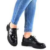 Pantofi Casual Dama din Piele Naturala,Manuela,negrii