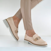 Pantofi Casual Dama din Piele Naturala,Myra,bej