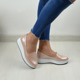 Pantofi Casual Dama din piele Naturala,Eliza,bej