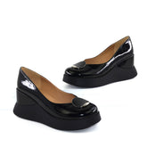 Pantofi Casual Dama din piele Naturala,Lori,negrii