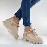 Pantofi Casual Dama din piele Naturala,Cerasela,bej