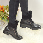 Ghete Dama din Piele Naturala, Carina ,negre