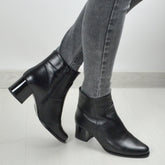 Ghete Dama din Piele Naturala,Doina,negre