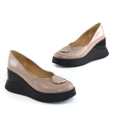 Pantofi Casual Dama din piele Naturala,Lori,bej