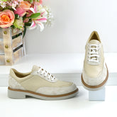 Pantofi Casual Dama din Piele Naturala,Manu,bej