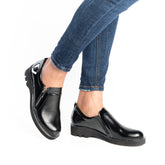 Pantofi Casual Dama din Piele Naturala,Lora,negri