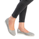 Pantofi Dama din Piele Naturala,leo,print