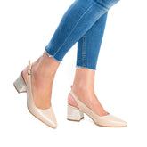 Pantofi Eleganti Dama din Piele Naturala,Gyorgya,bej