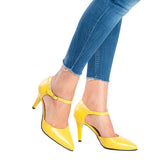 Pantofi Eleganti Dama din Piele Naturala,emmozioni,galbeni