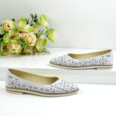 Pantofi Dama din Piele Naturala,Heidy,albi