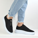 Pantofi Casual Dama din Piele Naturala,Beryna,negri