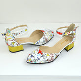 Pantofi Eleganti Dama din Piele Naturala,Mys,albi