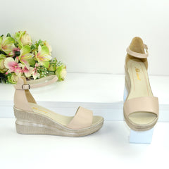 Sandale Dama din Piele Naturala,Elena,bej