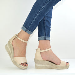 Sandale Dama din Piele Naturala,Elena,bej