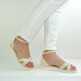 Sandale Dama din Piele Naturala,Sara,bej