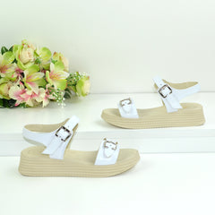 Sandale Dama din Piele Naturala,Leila,albe