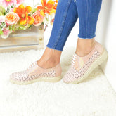 Pantofi Casual Dama din Piele Naturala,Tosima,roz