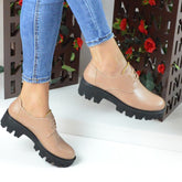 Pantofi Casual Dama din Piele Naturala,Violeta,bej