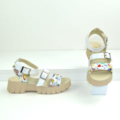 Sandale Dama din Piele Naturala,Cori,imprimeu