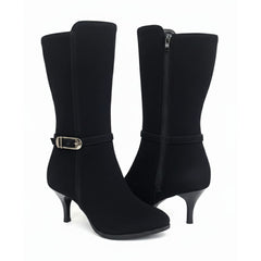 Cizme Dama Piele Naturala Neagra Vera 07