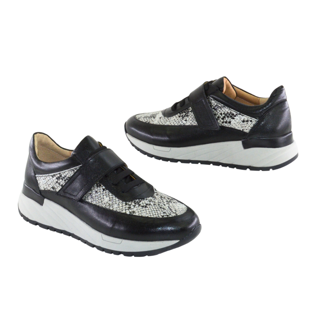 Pantofi Casual Dama Din Piele Naturala Nera