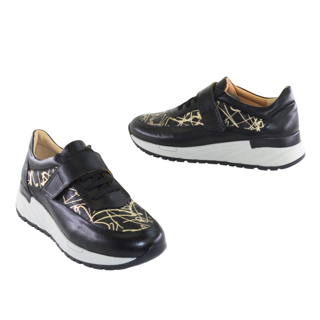 Pantofi Casual Dama Din Piele Naturala Nera 3