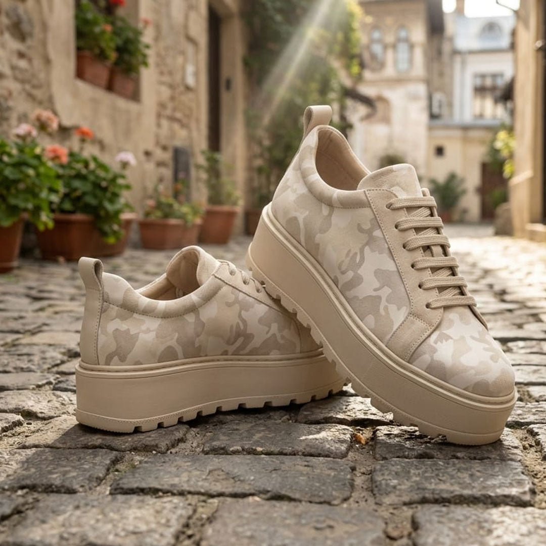 Pantofi Casual Dama din Piele Naturala,Adelle,Bej