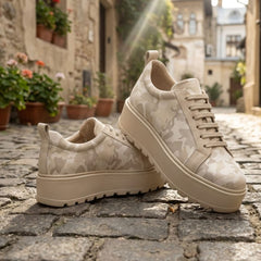 Pantofi Casual Dama din Piele Naturala,Adelle,Bej