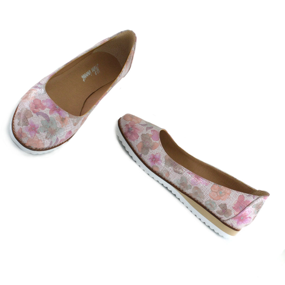 Pantofi Dama Din Piele Naturala, Roza 4