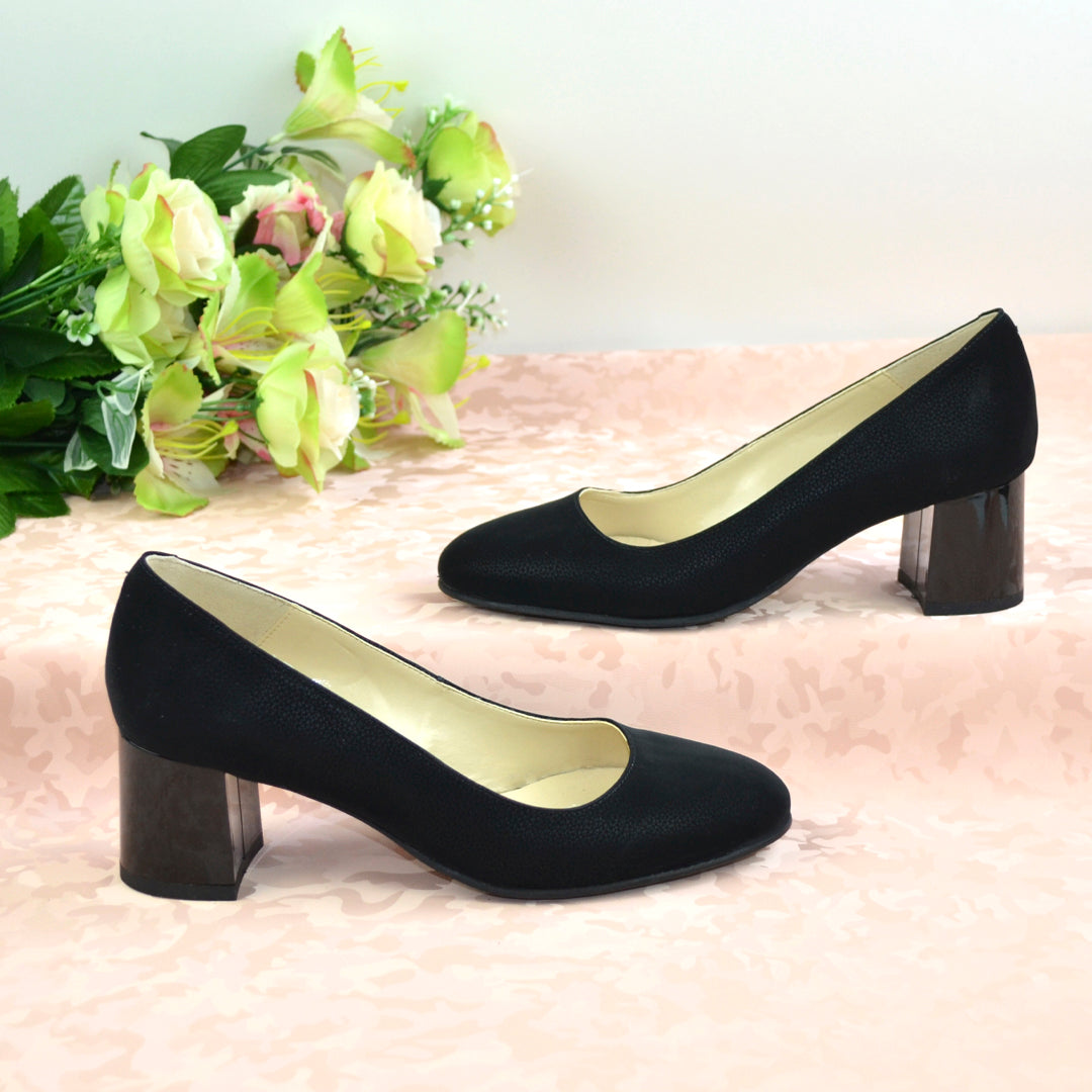 Pantofi Eleganti Dama din Piele Naturala,Sandra,negrii