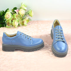 Pantofi Casual Dama din piele Naturala,Riana,albastrii
