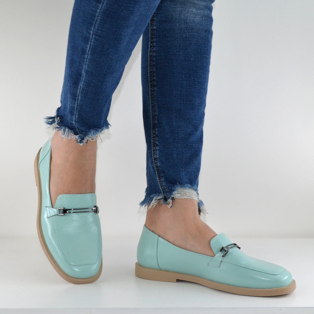 Pantofi Casual Dama din piele Naturala,Ruana,Toni,blue