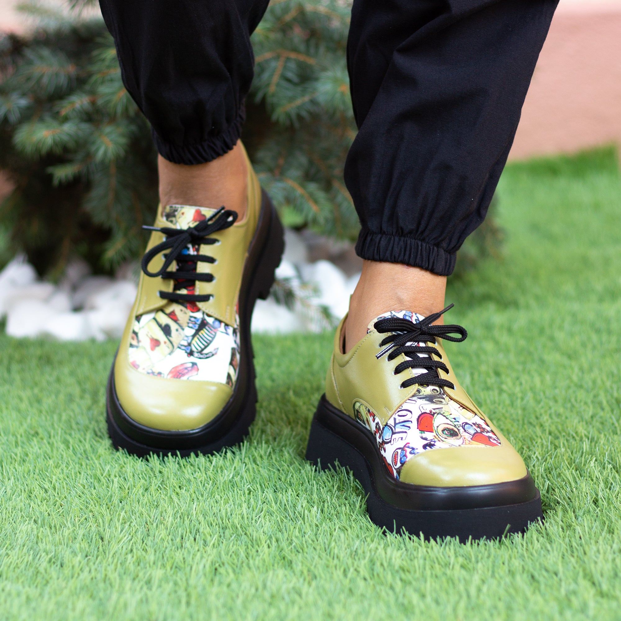 Pantofi Casual Dama din piele Naturala,Daniela,verzii