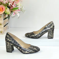 Pantofi Eleganti Dama din Piele Naturala,Sore,negri