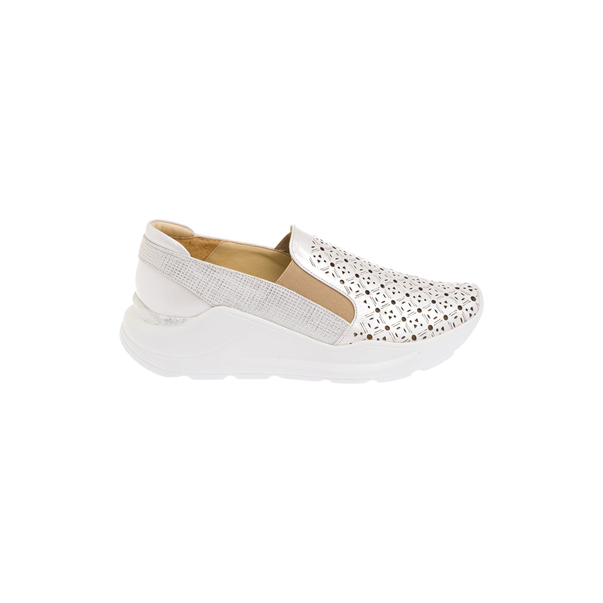 Pantofi Casual Dama din Piele Naturala,Selene,albi