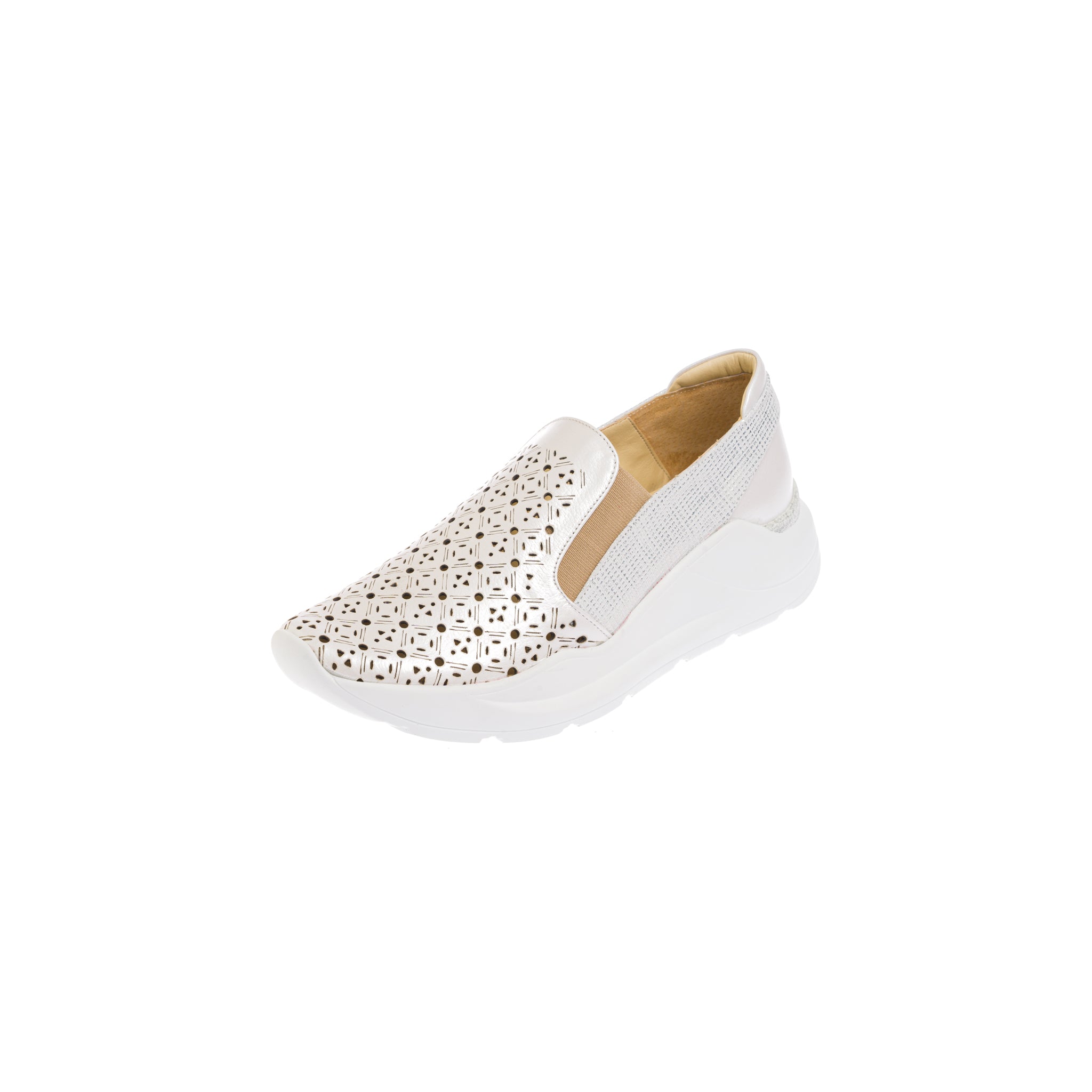 Pantofi Casual Dama din Piele Naturala,Selene,albi