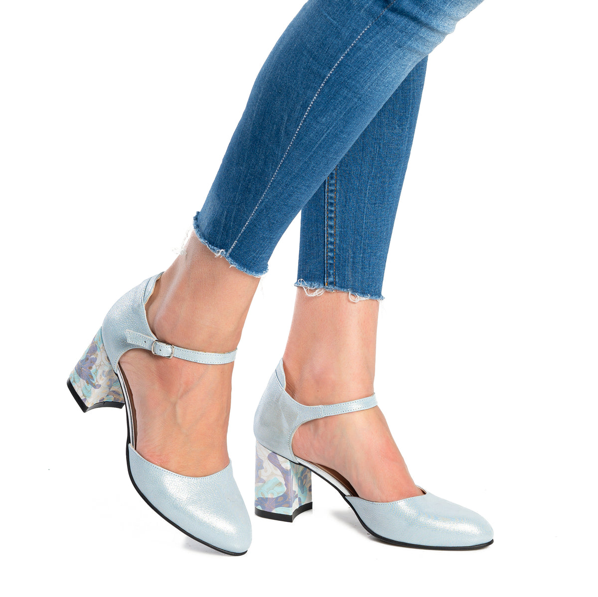 Pantofi Eleganti Dama din piele Naturala,Annet,blue