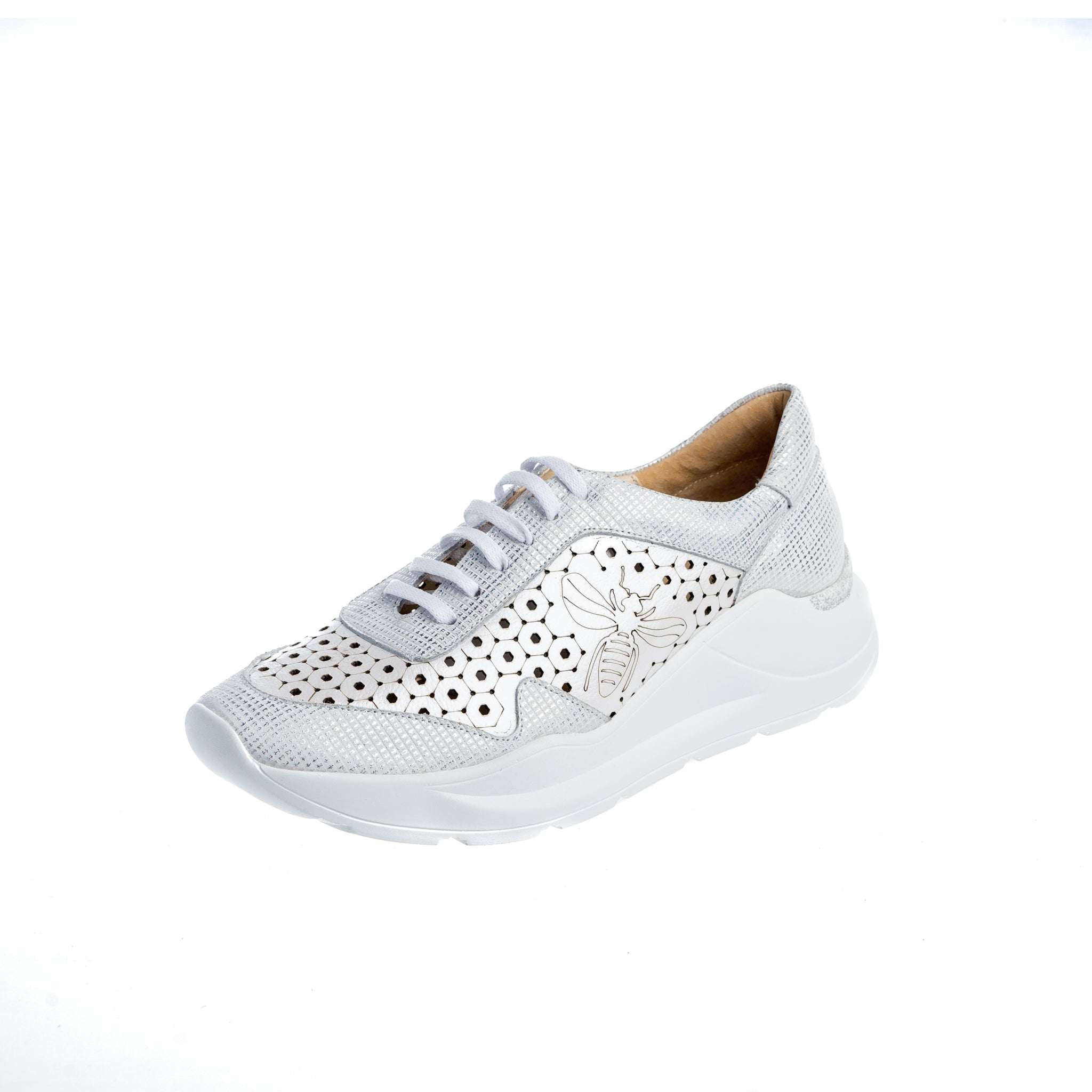 Pantofi Casual Dama din Piele Naturala,Rebecca,albi