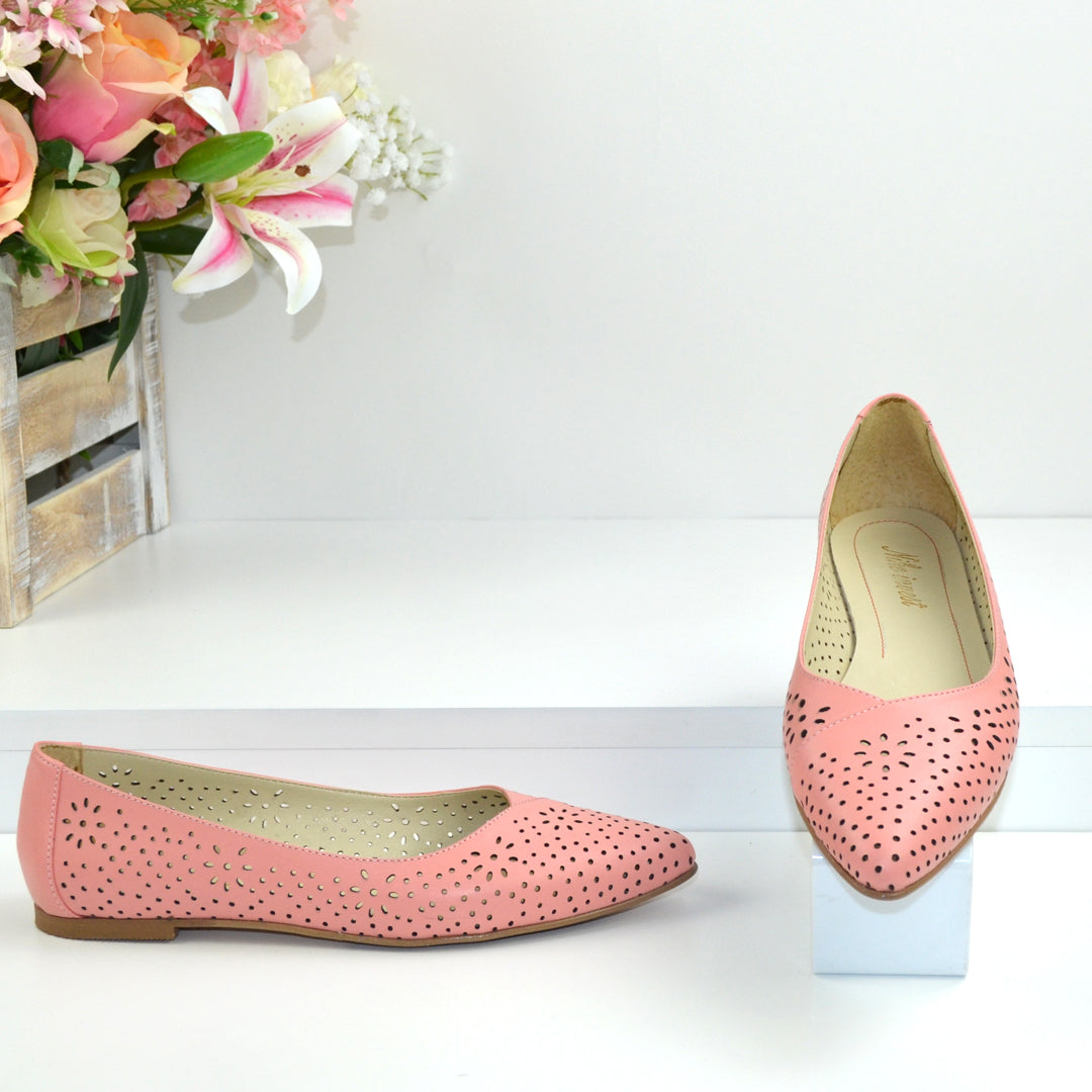 Pantofi Dama din Piele Naturala,Heidy,roz