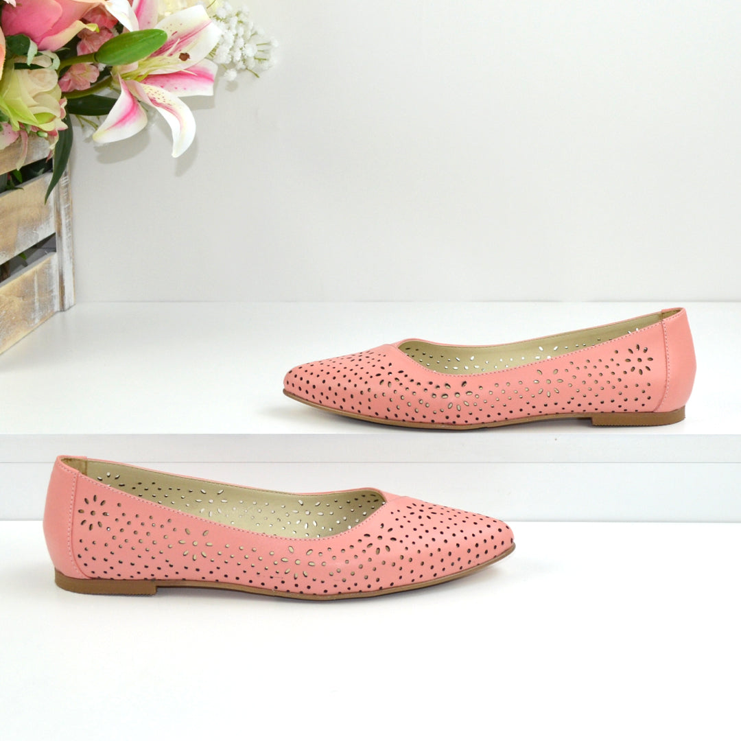 Pantofi Dama din Piele Naturala,Heidy,roz