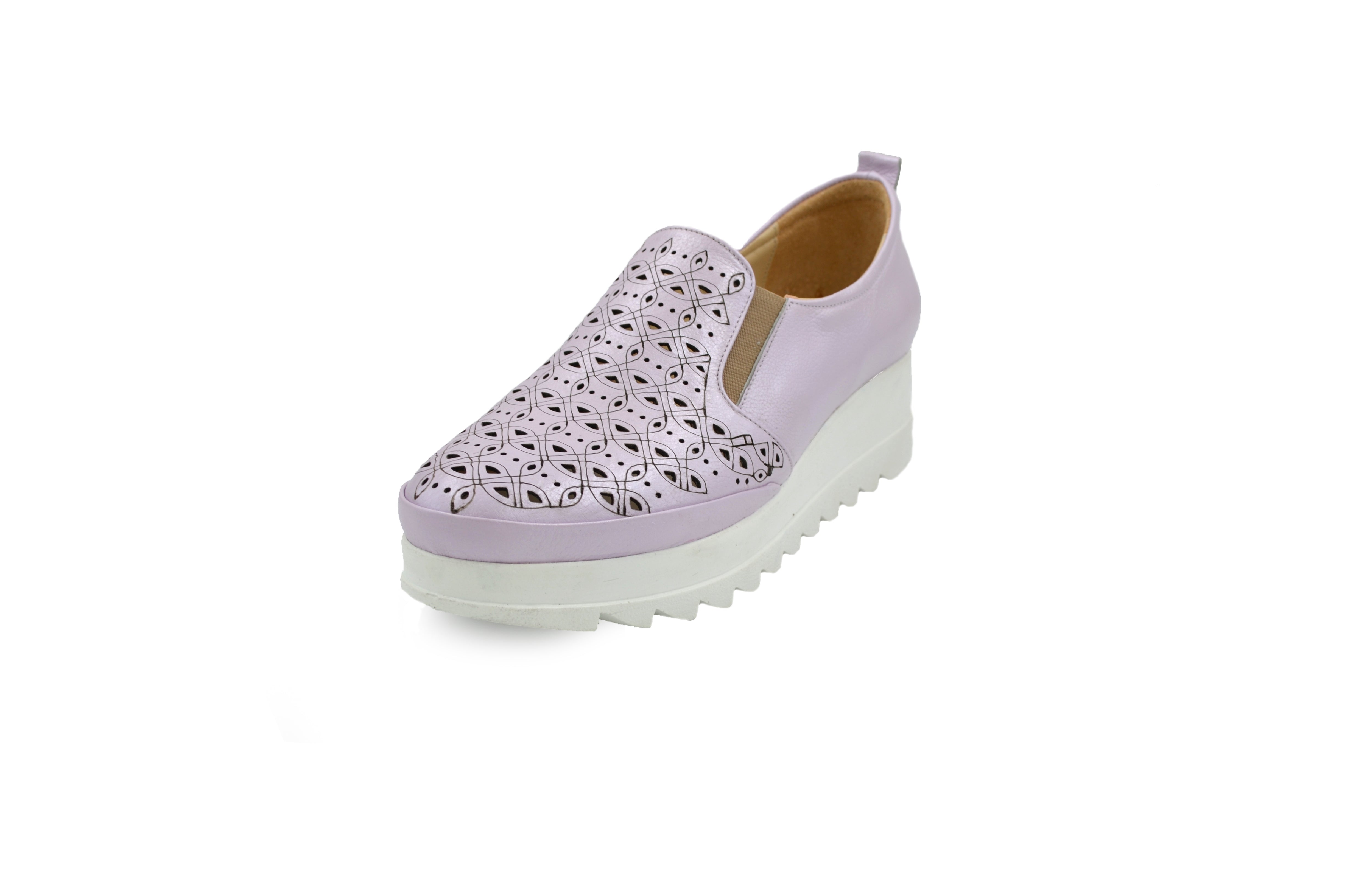Pantofi Casual Dama din piele Naturala,Elyse,lila