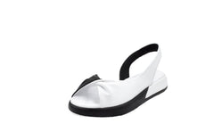 Sandale Dama din Piele Naturala,alb,negru